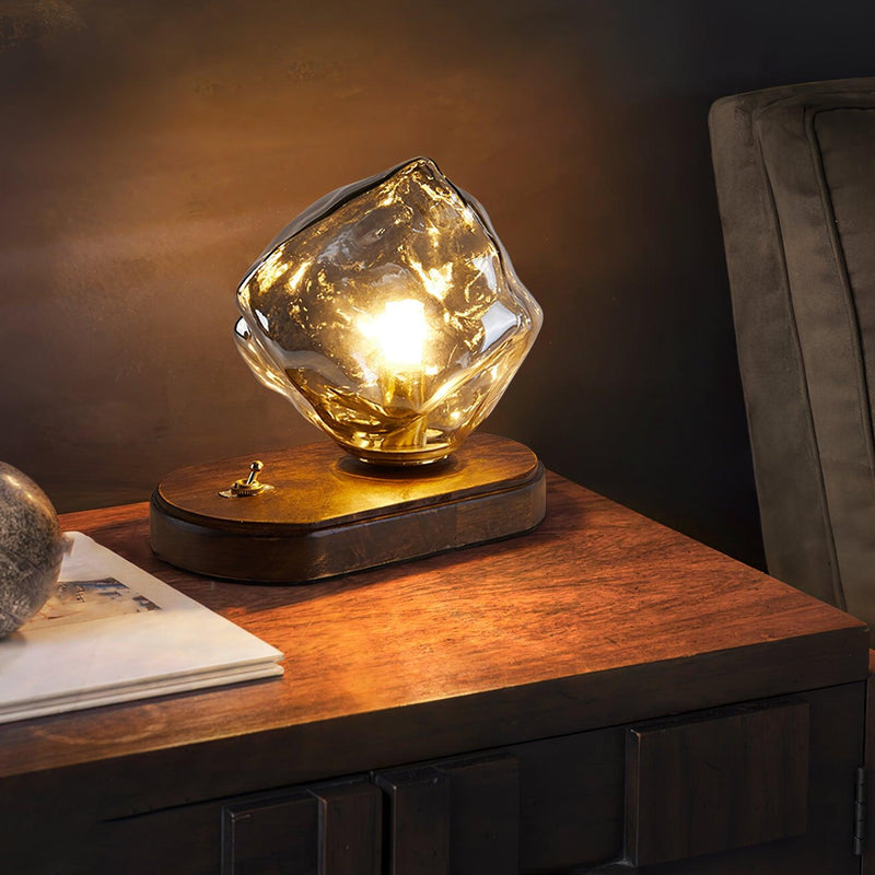 Ice stone glass table lamp