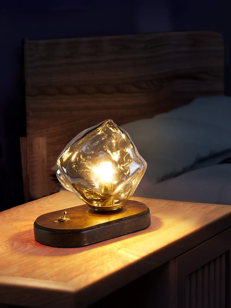 Ice stone glass table lamp