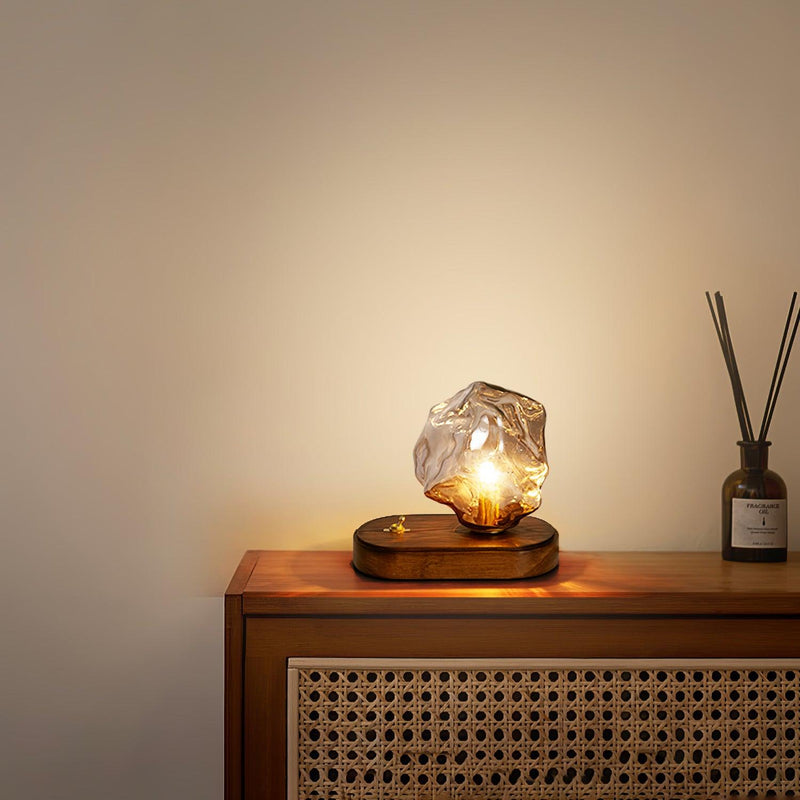 Ice stone glass table lamp