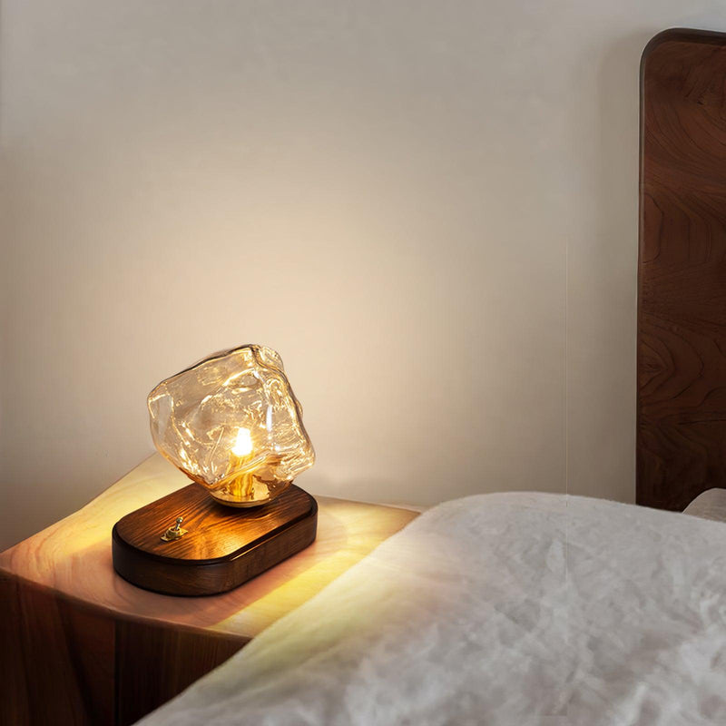 Ice stone glass table lamp