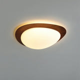 Scandinavian Pebble Wood Grain Ceiling Light