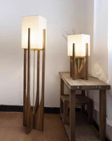 Japanese Style Walnut Floor Lamp Simple Solid Wood Lamp