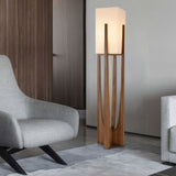 Japanese Style Walnut Floor Lamp Simple Solid Wood Lamp