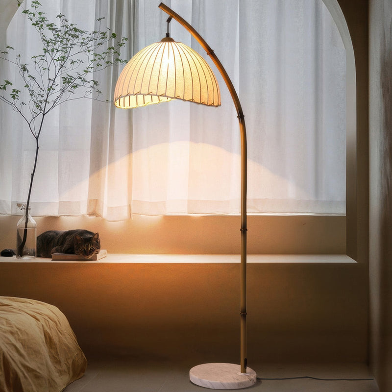 Cultural Zen Bamboo Floor Lamp Illumination