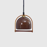 Vintage Bauhaus Wood Pendant Lights