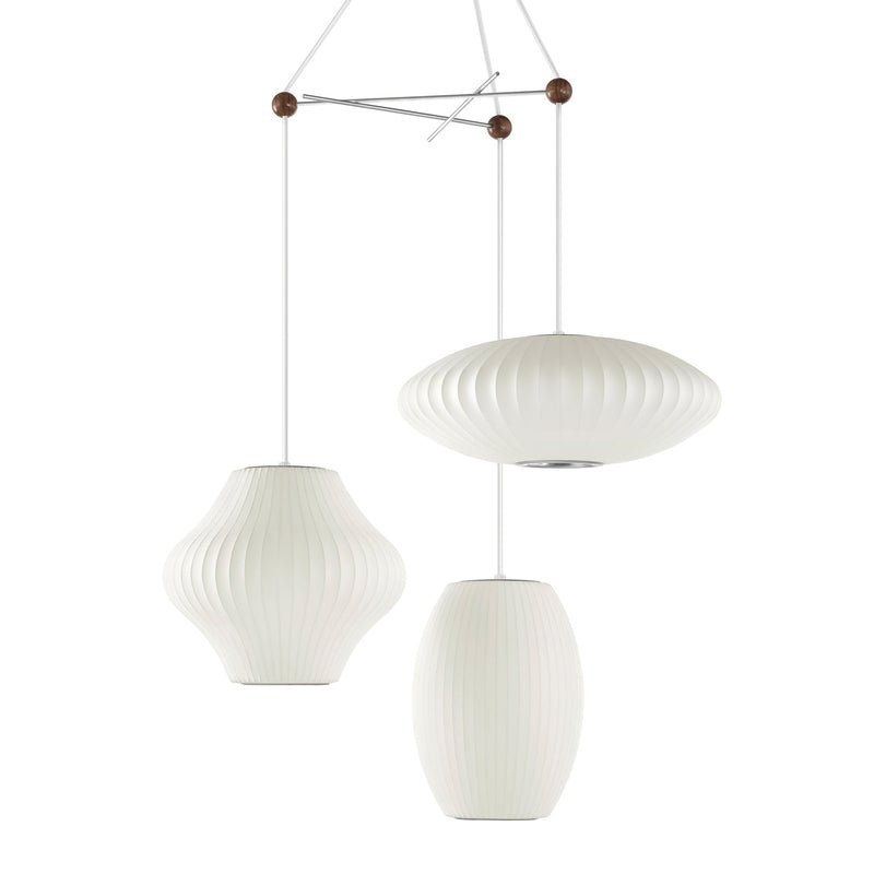 Triple Pear Bubble Pendant Lamp