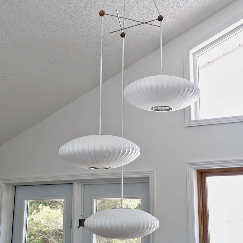 Triple Pear Bubble Pendant Lamp