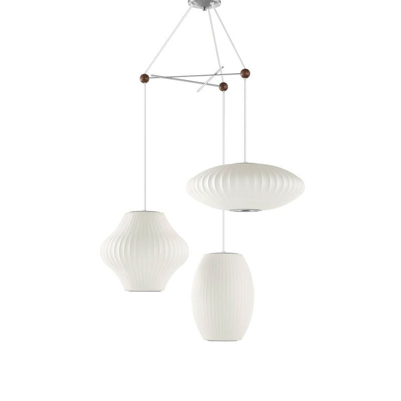 Triple Pear Bubble Pendant Lamp