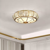 Round Textured Glass Ceiling Light