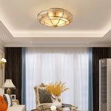 Round Textured Glass Ceiling Light