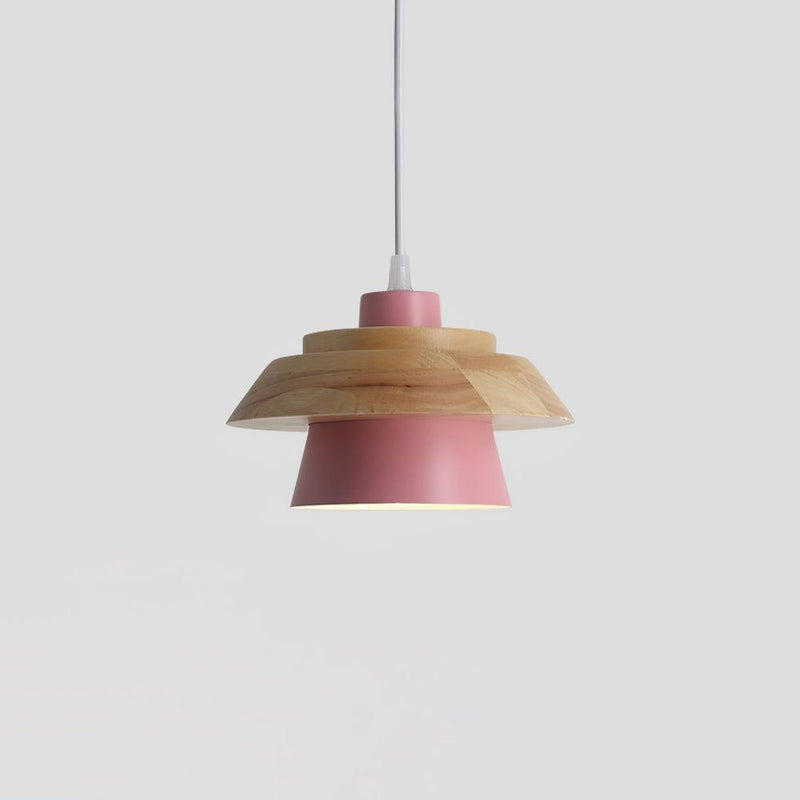 Stone Wood Pendant Lamp