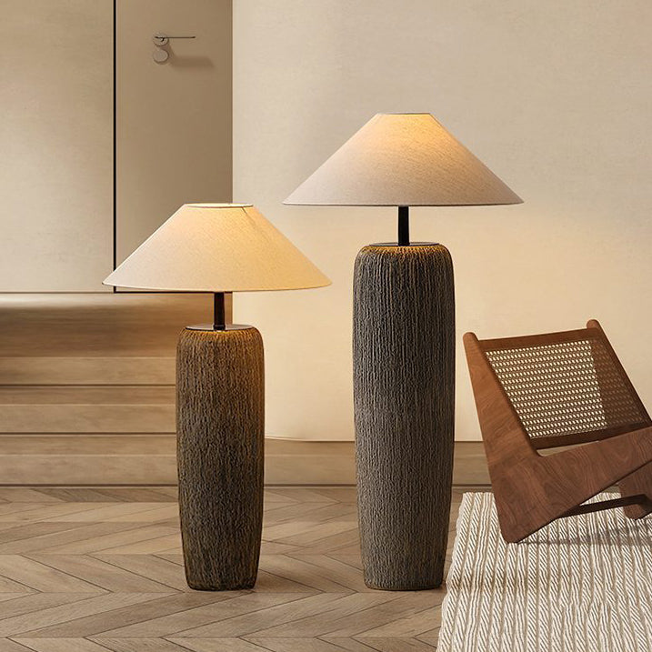 Weathered Wood Floor Lamp