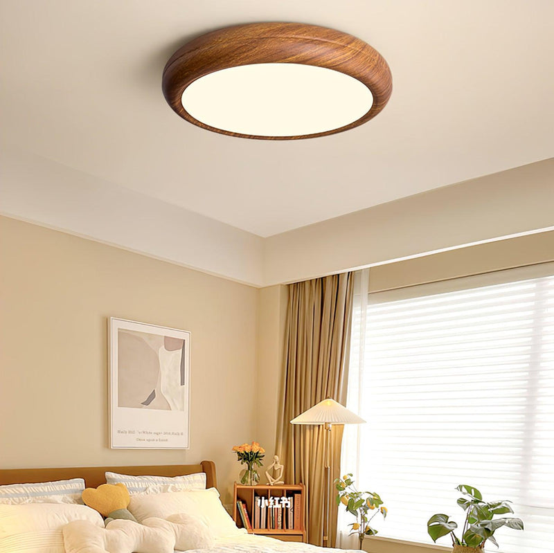 Wood Grain Round Ceiling Light