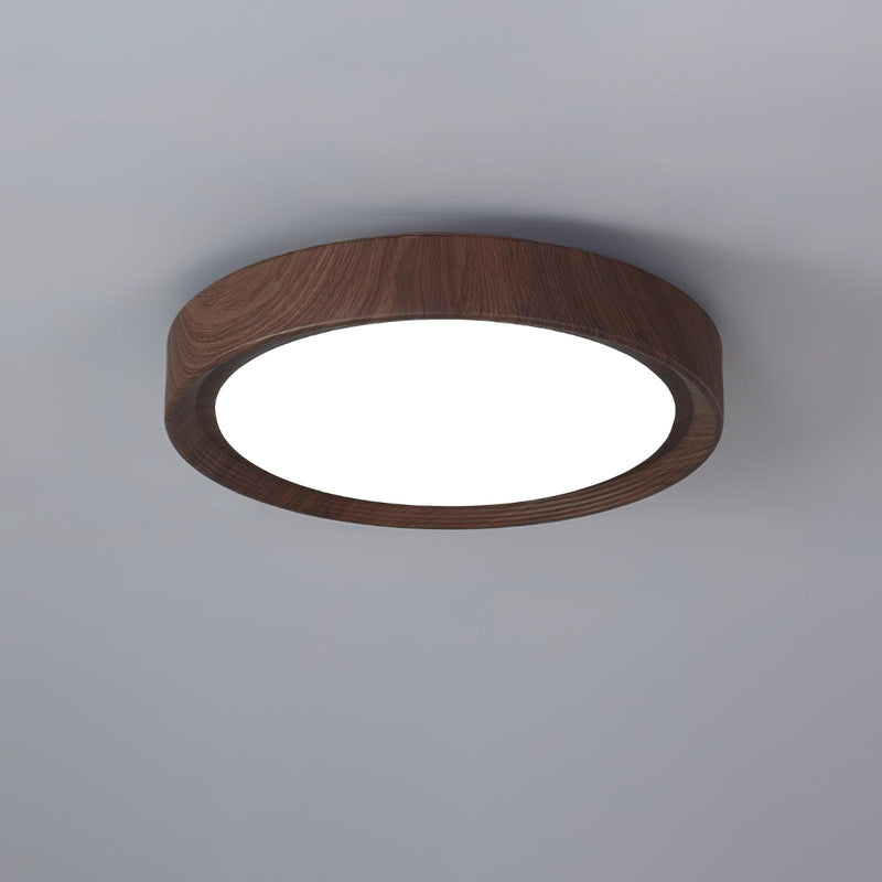 Wood Grain Round Ceiling Light