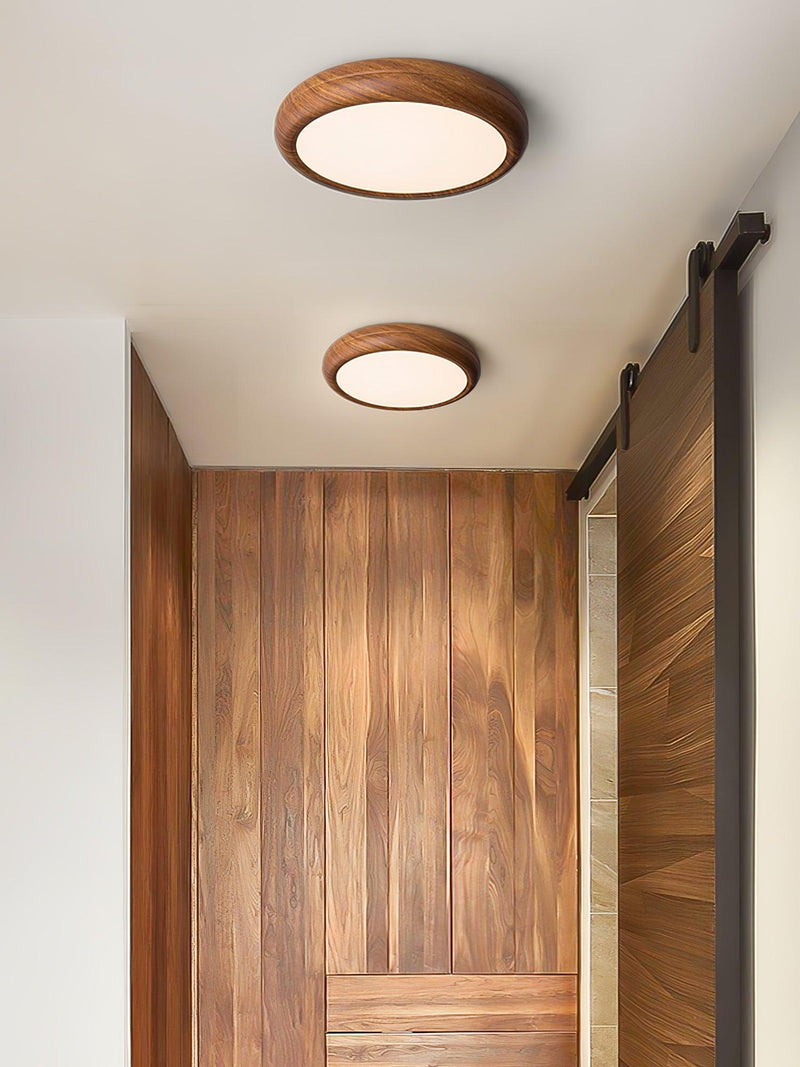 Wood Grain Round Ceiling Light