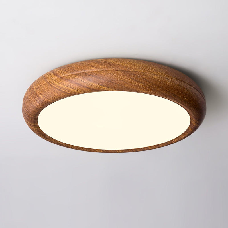 Wood Grain Round Ceiling Light