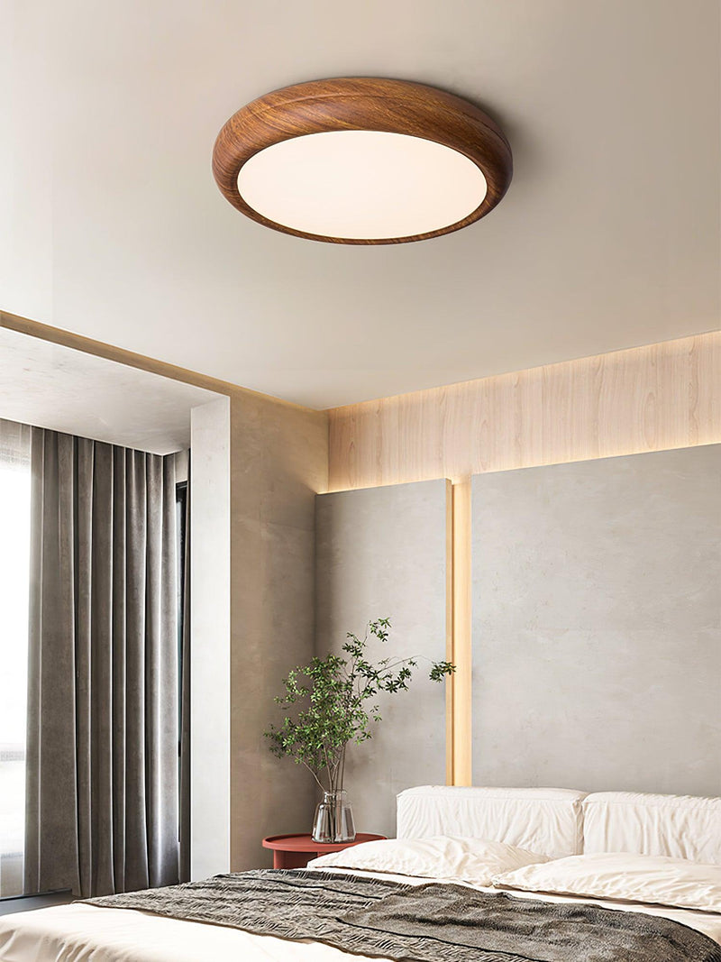 Wood Grain Round Ceiling Light