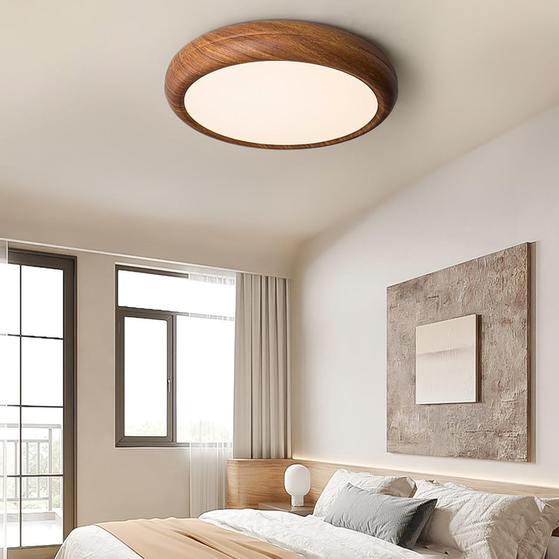 Wood Grain Round Ceiling Light