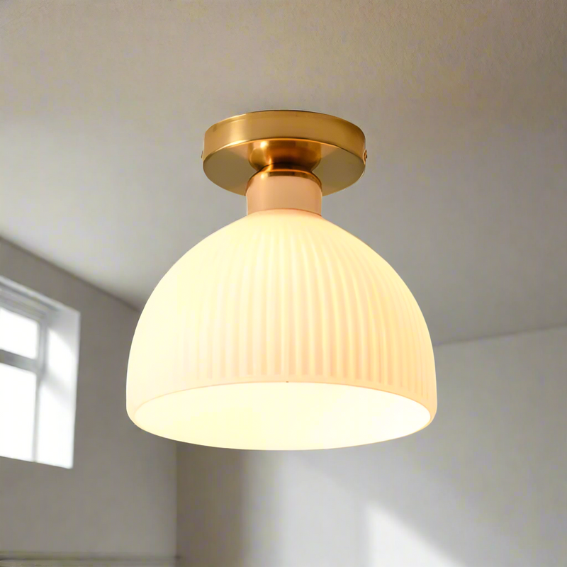 Modern Milk White Glass Ceiling Lamp