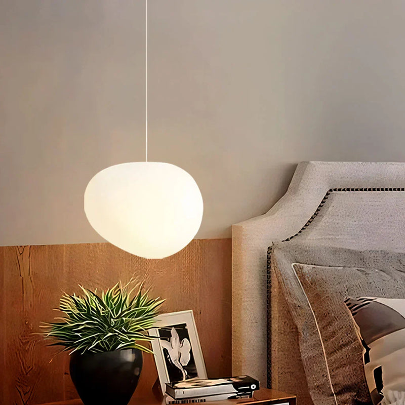 White Pebble Pendant Light