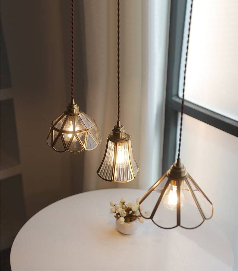 Brass Glass Pendant Light