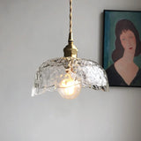 Irregular Brass Glass Pendant Light