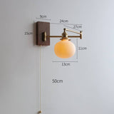 Ceramic Wall Lamp With Wood Plate