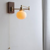 Ceramic Wall Lamp With Wood Plate