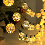 Moroccan Metal Ball String Lights