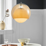 Orange Bauhaus Glass Pendant Light