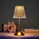 Crystal Metal Cordless Table Lamp