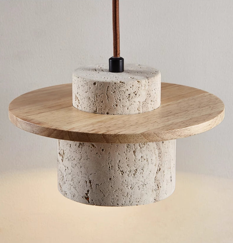 Travertine pendant light