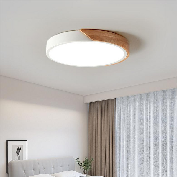 Nordic Wooden Macaroon Circular Ceiling Light