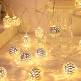 Moroccan Metal Ball String Lights