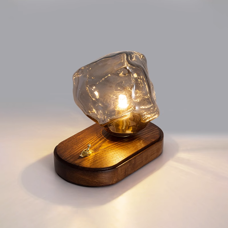 Ice stone glass table lamp