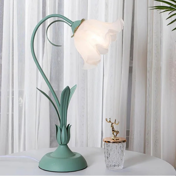 Vintage adjustable flower table lamp