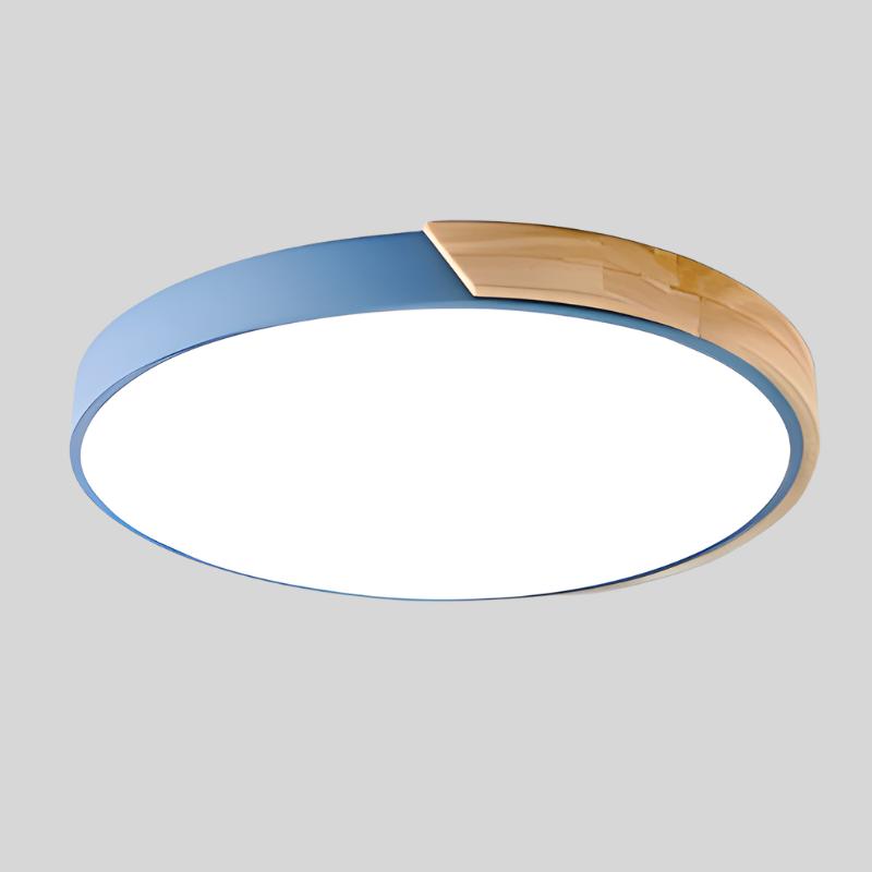 Nordic Wooden Macaroon Circular Ceiling Light